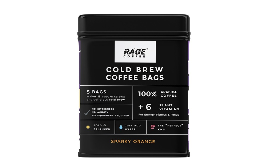 Rage Coffee Cold Brew Coffee Sparky Orange   Tin  250 grams